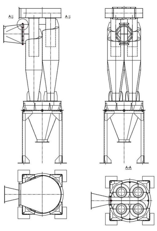 чертеж циклона У21-ББЦ в Губкинском